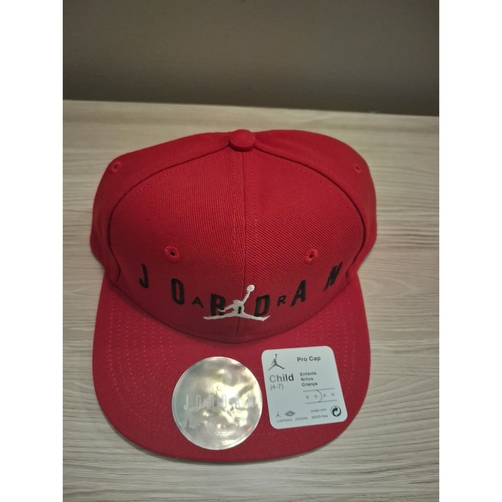 Air Jordan Nike Jumpman Pro Cap Snapback Red Hat / CHILD 4-7 / NWT - Picture 2 of 4